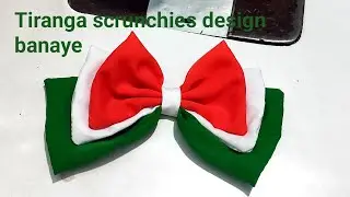 26 january pe banaye febric flower scrunchies design #republicday #republic song #shorts #