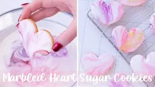 How To Make Marbled Heart Sugar Cookies