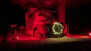 1948 Ford F-6 truck with Christmas lights 