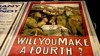 The 1916 Proclamation with the 11 WW1 recruitment posters underneath