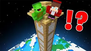 JJ & Mikey Climbing the TALLEST House Ever in Minecraft - Maizen (COMPILATION)