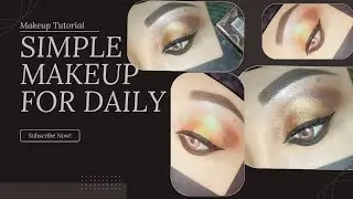 Brown aqua with gold glitter eyeshadow | Advance eye makeup tutorial | Holiday glitter eye #2024 #1m
