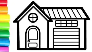 How to Draw a House for Kids | Step by Step Drawing & Coloring Tutorial
