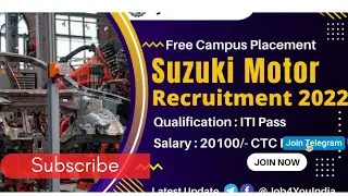 Suzuki motors new requirement 2022 for all india/Suzuki motor new vacancy 2022