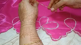 Unique stylish & very easy cutwork Daman design cutting and stitching/ pakistani suit Daman design
