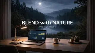 Deep Focus in Nature 🌿 | Electronic & Flute Focus Music (2.5 Hours) | Midnight Desk