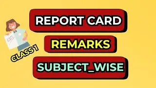 📝 Master Report Card Comments: Teacher Remarks & Student Progress Tips! 🚀|class 1 | Missmono