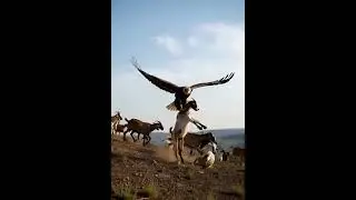 Massive Eagle Lifts a Goat | Real Wildlife Encounter in Mountain Hills  #trending #music #viral
