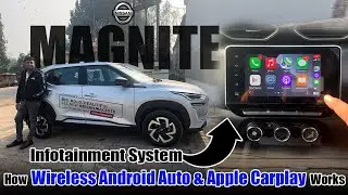 Infotainment System of NISSAN MAGNITE Explained - How to connect wireless ANDROID AUTO-APPLE CARPLAY
