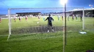 Bobby Linn scores for East Fife against Arbroath.