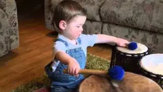 Drums n Eggs n Dream Drum: A Nearly 2 Year Old Exploring + Talking