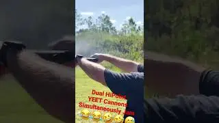 Dual HiPoint YEET Cannon flex and malfunction at the same time.