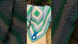 Added A Bunny Applique To The Baby Blanket! #crochet #knitting #knit #handmade #diy #crocheting