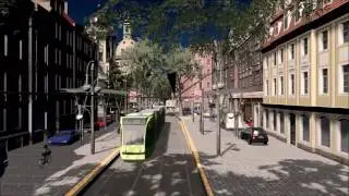 Cities: Skylines - FIRST PERSON TRAM RIDE IN A GERMAN CITY