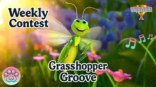 Grasshopper Groove 🦗 Dance in the Summer Meadow 🌼 (Official Music Video | Fluffy Paws Competition)