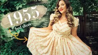 Making a Vintage Dress from 1955 using a Vintage Bed Sheet & Vintage Sewing Pattern | McCall's 3528