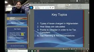 Afghanistan Economy Lecture 07 Part1 Tax Compliance & Types of Taxes in Afghanistan