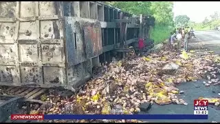 Weekend News || Techiman-Kintampo Accident: 3 persons burnt to death in a road crash near Bono Manso