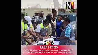 #UgandaDecides2026: EC officials demonstrate voting procedure at a polling station