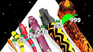 SNAKE CLASH MERGE RULE: Level Up Snake Colorful - MAX LEVEL!