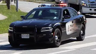 Vancouver Police Traffic Authority Charger & F150 At the BMO marathon