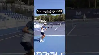 The point construction is perfect! (He is only 14!) #tennis #tennisplayer #tennistraining