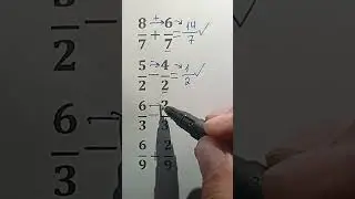 Simple Trick to Add and Subtract Fractions #mathtrick #maths #mathematica #mathematics #education