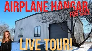 LIVE▶️ Tour an Airplane Hangar - FOR SALE!✈️ LAKE VIEWS with Attached Apartment from Edna Kimble