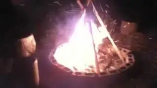 Enlarging fire with a blower