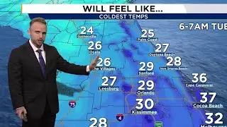 Temperatures set to collapse in Central Florida, latest forecast shows