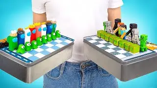 Ajedrez genial que se parece a los personajes de los juegos populares
