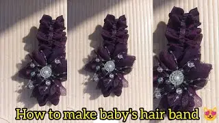 How to make hair band at home 👈🏡🏡||babies hair band making at home||#easy method#hairband tutorial