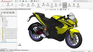 BAJAJ PULSAR RS200 | BIKE 3D MODELLING | SOLIDWORKS | BIKE DESIGN