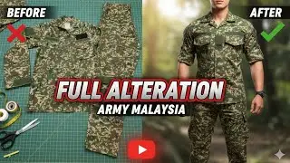 Malaysian Army Uniform Alteration: Loose Camo Se Perfect Fit Tak! | Full BDU Refitting