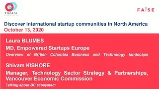 International startup communities in BC #1 - Overview of BC Business and Technology landscape