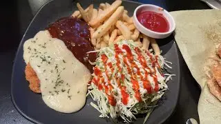 Loved The Gooey Texture Of The Cheese On Top Of The Pork Cutlet~~Yeah~Loved Generous Amount Of Food~