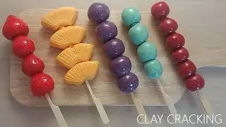 clay cracking tanghulu 점토 부수기 탕후루