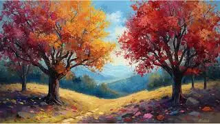 Still TV Art! Change your TV into changeable art!  Autumn trees #art #smarttv #autumncolors