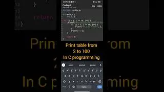Print multiple tables in C programming #shorts #table #programminglanguage #cprogramming #viral