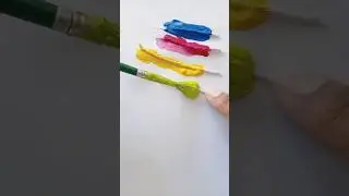 Easy Beautiful Thread Painting Design 🌈 | DIY Thread Art | String Pull Technique #shorts #threadart