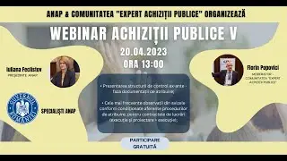 Webinar Achiziții Publice V - 20.04.2023