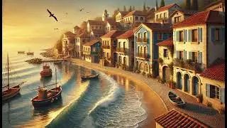 Nostalgic Synth Lofi Chillhop with Accordion & Seagulls for Seaside Reflection 🌅🚤✨