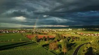 Rainbow aerial view