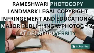 The Rameshwari Photocopy Copyright Case at Delhi University Won