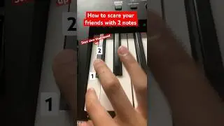 ‼️How to SCARE your friends with 2 notes#piano#pianotutorial  #viral #lesson #tutorial #playingpiano