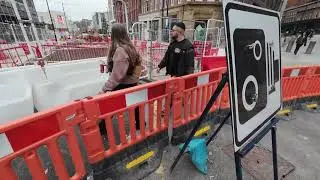 Sheffield city centre Pinstone st active travel disruption as costs double & delayed by three years