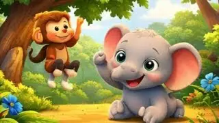 Bubble the Brave Elephant 🐘💖 | Jungle Cartoon Story for Kids | Learn Kindness