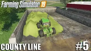 COMPACTING COW FOOD | COUNTY LINE | FS19 Timelapse #5 | Farming Simulator 19 Timelapse