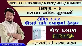 11 SCIENCE PHYSICS | CHAPTER 9 | 9.2.2 VARIATION OF PRESSURE WITH DEPTH