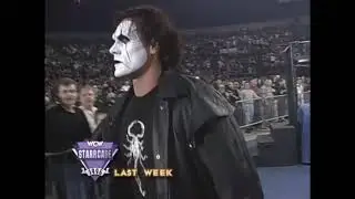 Sting leaves a Baseball Bat in the middle of the ring during Giant vs Lex Luger match 1996 (WCW)